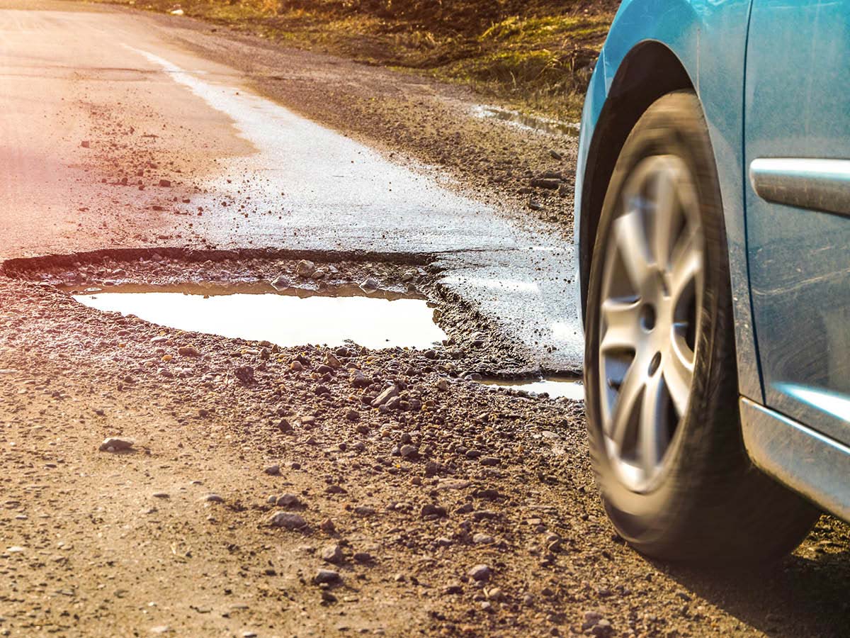 A few tips on how to limit or avoid potholes damages to your car so you don't have to make a claim.